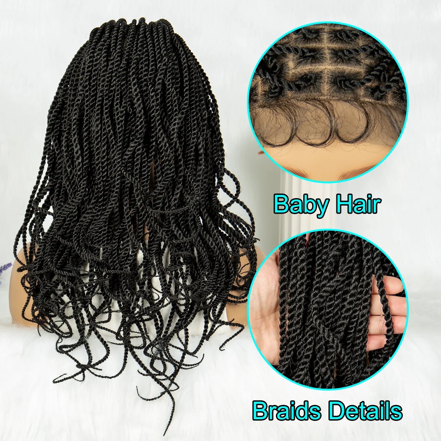 New HD Transparent Full Lace Braided Wig
