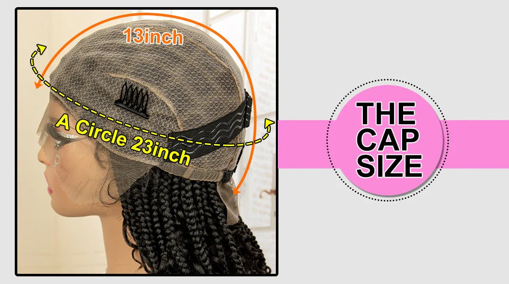 14" Burgundy Box Braids Wig | Full Lace | Kanekalon Fiber | Boho Braids | For Women