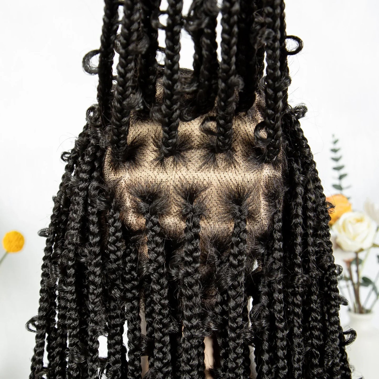Kima Butterfly Crochet Box Braided Wigs Synthetic Cornrow Full Lace Wig Dreadlocks Wig Crochet For Black Women