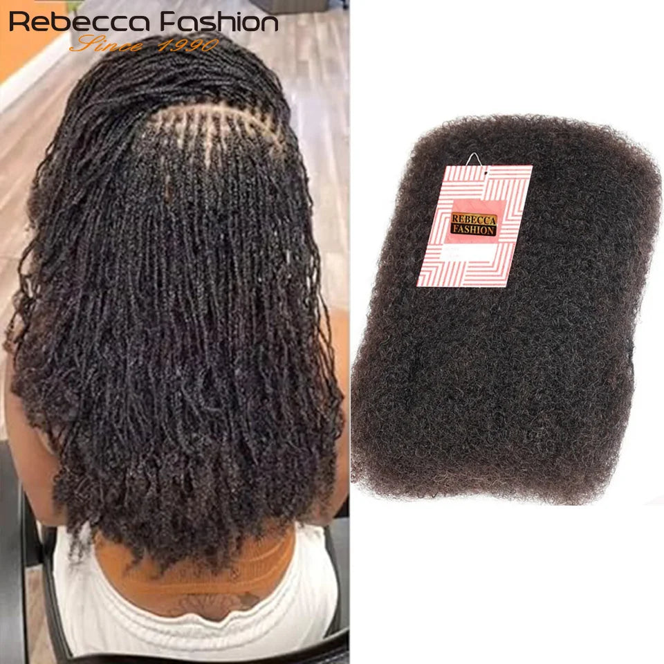 Afro Kinky Bulk Braiding Hair Extensions | 100% Human Hair | Lightweight & Natural Colors | 50g/Pack