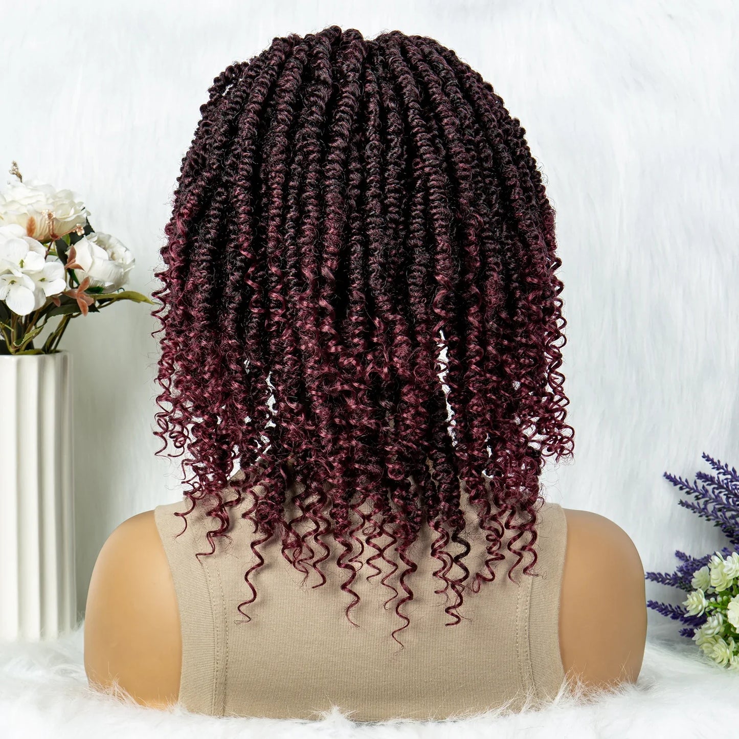 Curly End Twisted Braids Wig | 9x6 Lace Front with Baby Hair