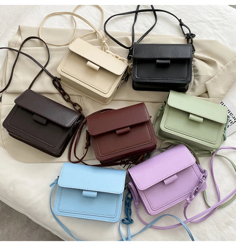 Fashion Brand Women's Small Crossbody Bag | Lightweight PU Leather Messenger Bag (Flap Handbag Purse, Summer Travel Bag for Female)