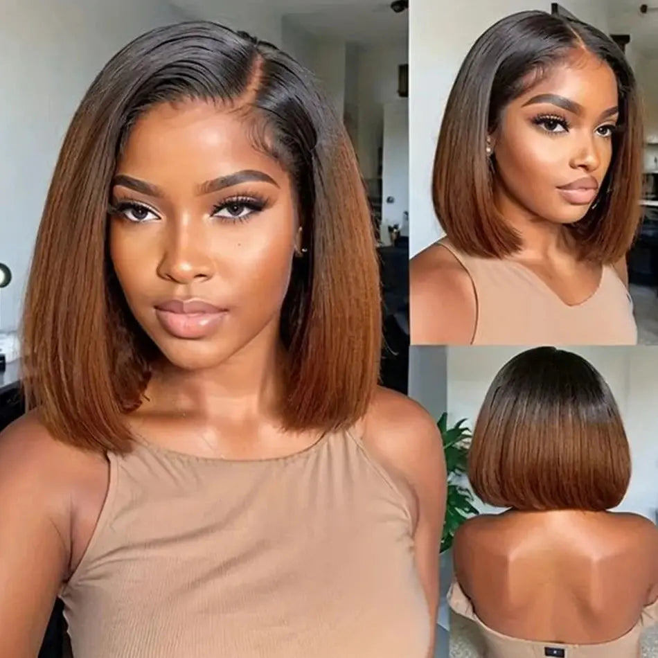 Straight | Short BoB | Lace Front | Human Hair | Glueless | Brazilian | Ready to Wear