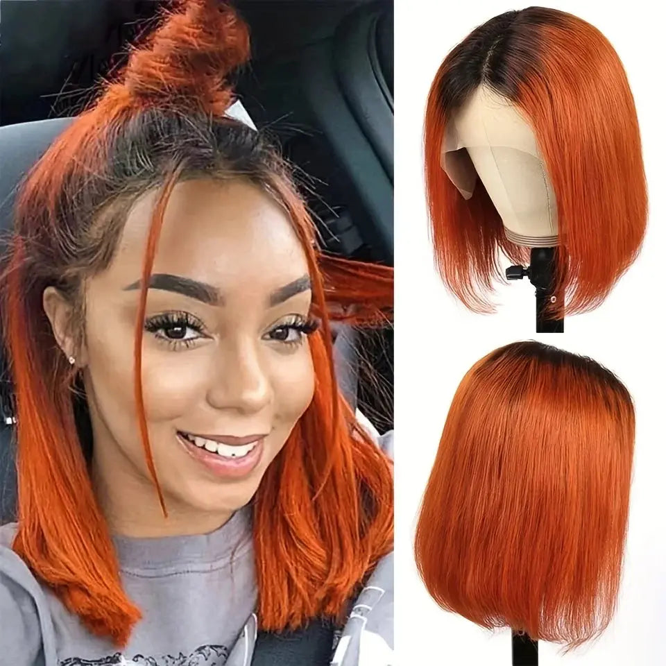 Straight | Short BoB | Lace Front | Human Hair | Glueless | Brazilian | Ready to Wear