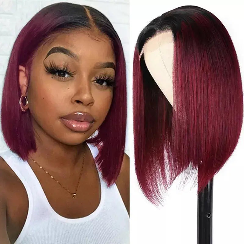 Straight | Short BoB | Lace Front | Human Hair | Glueless | Brazilian | Ready to Wear