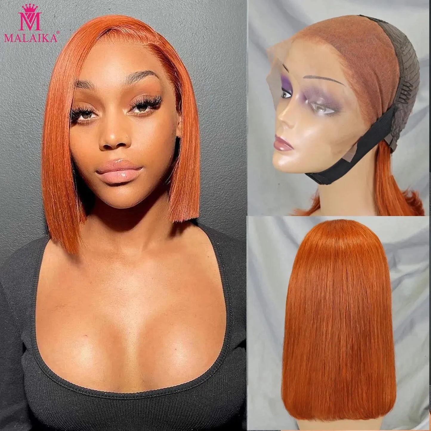 Straight | Short BoB | Lace Front | Human Hair | Glueless | Brazilian | Ready to Wear