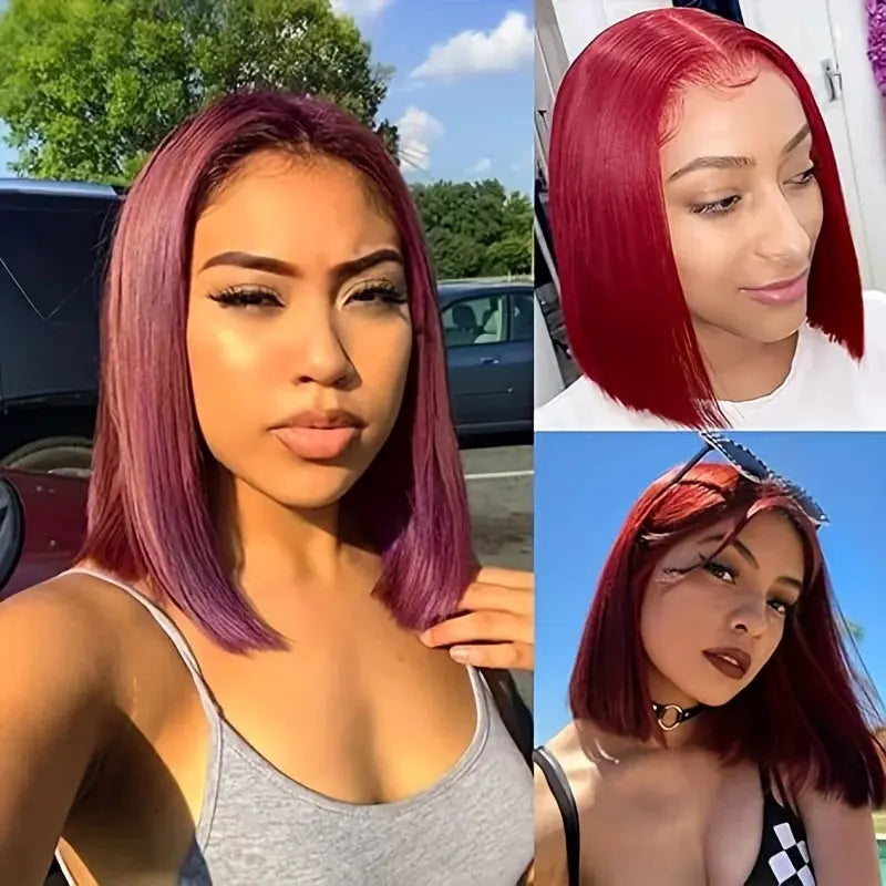 Straight | Short BoB | Lace Front | Human Hair | Glueless | Brazilian | Ready to Wear