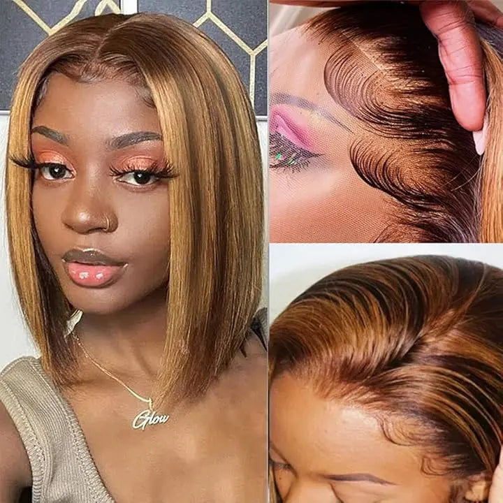 Straight | Short BoB | Lace Front | Human Hair | Glueless | Brazilian | Ready to Wear