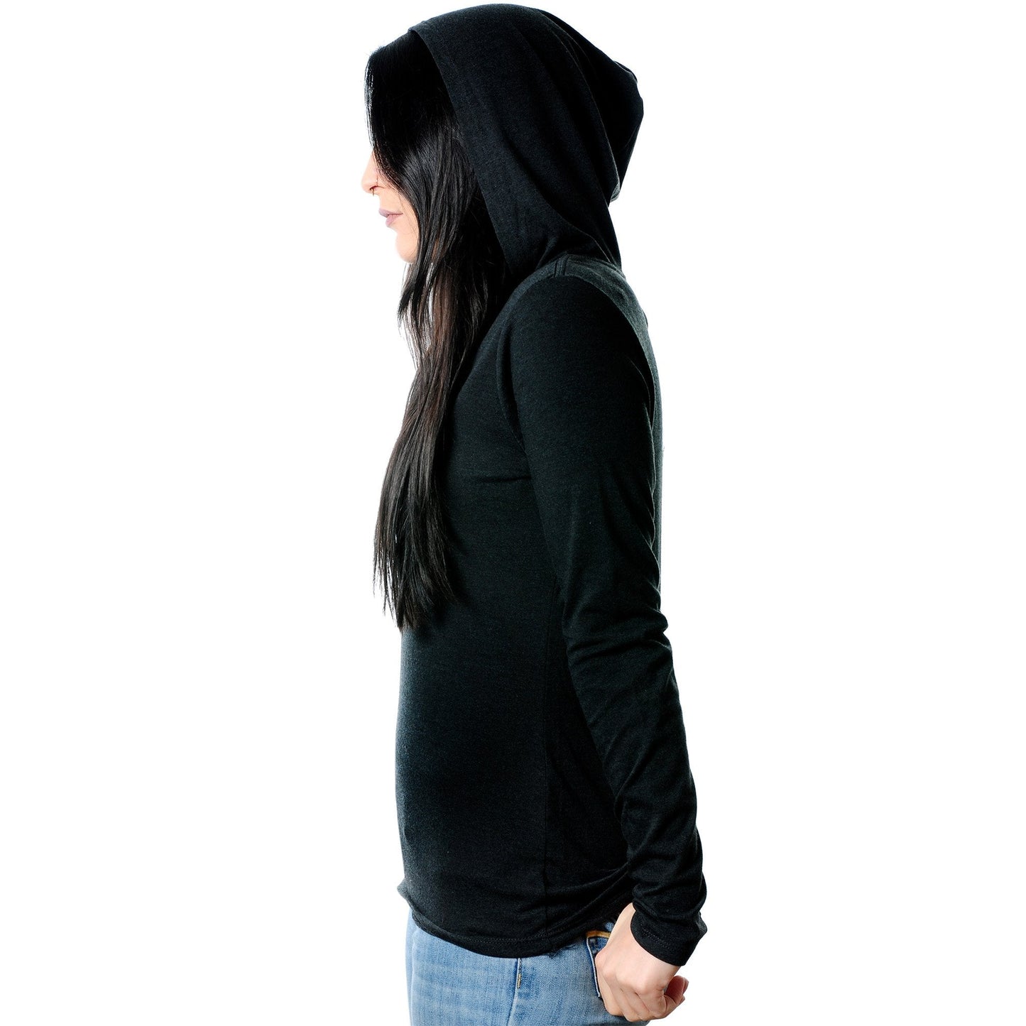 oof! Black Tapered Long Sleeve Hoodie