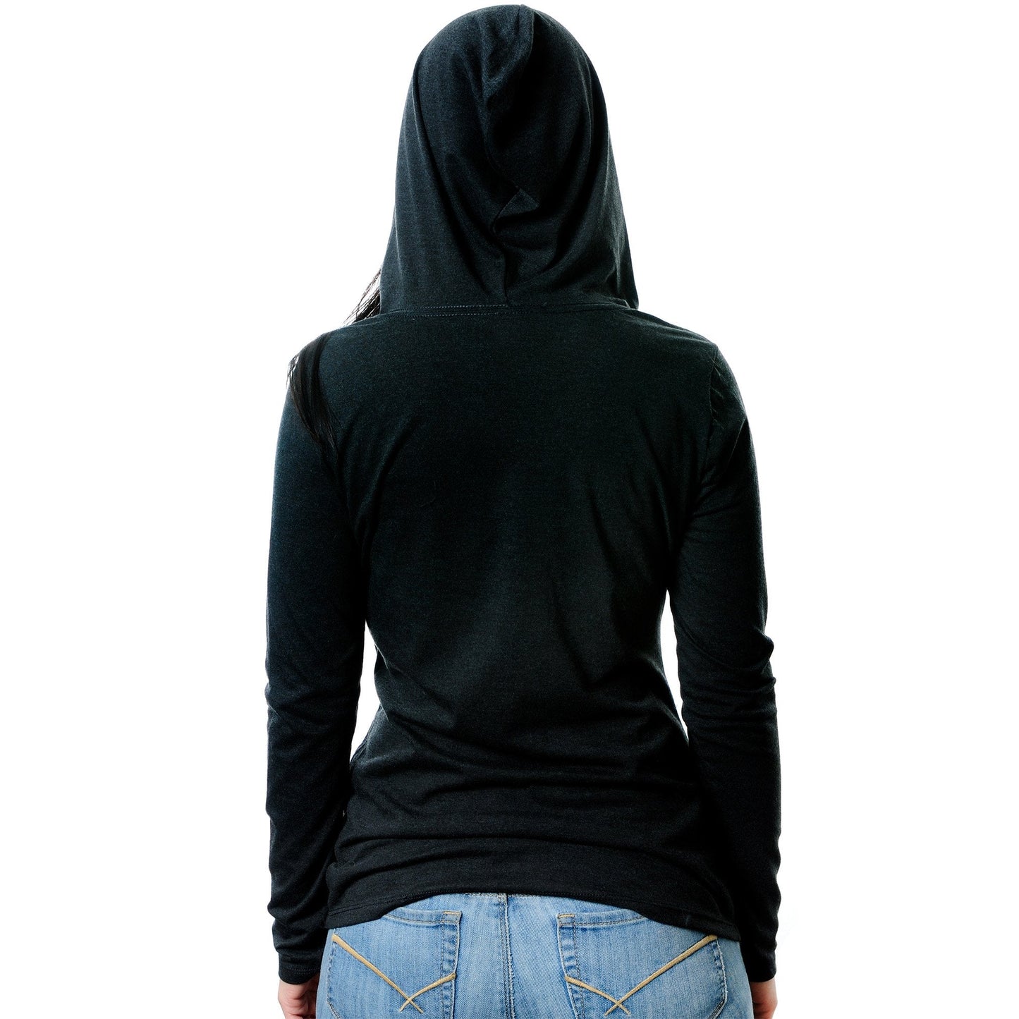 oof! Black Tapered Long Sleeve Hoodie