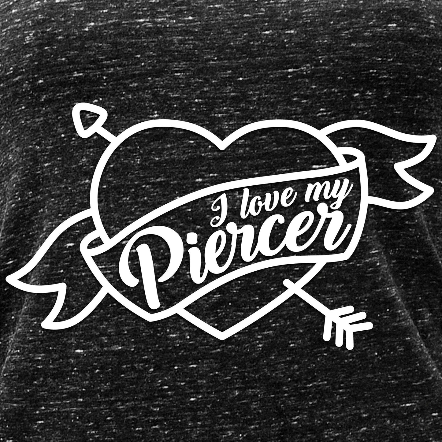 I Love My Piercer Black Gray Cosmic Twist Back Tank Top