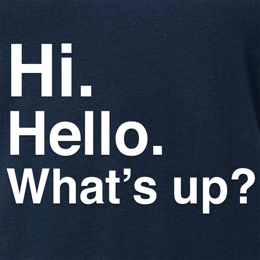 Hi. Hello. What's up? Tapered V-Neck Tee Shirt