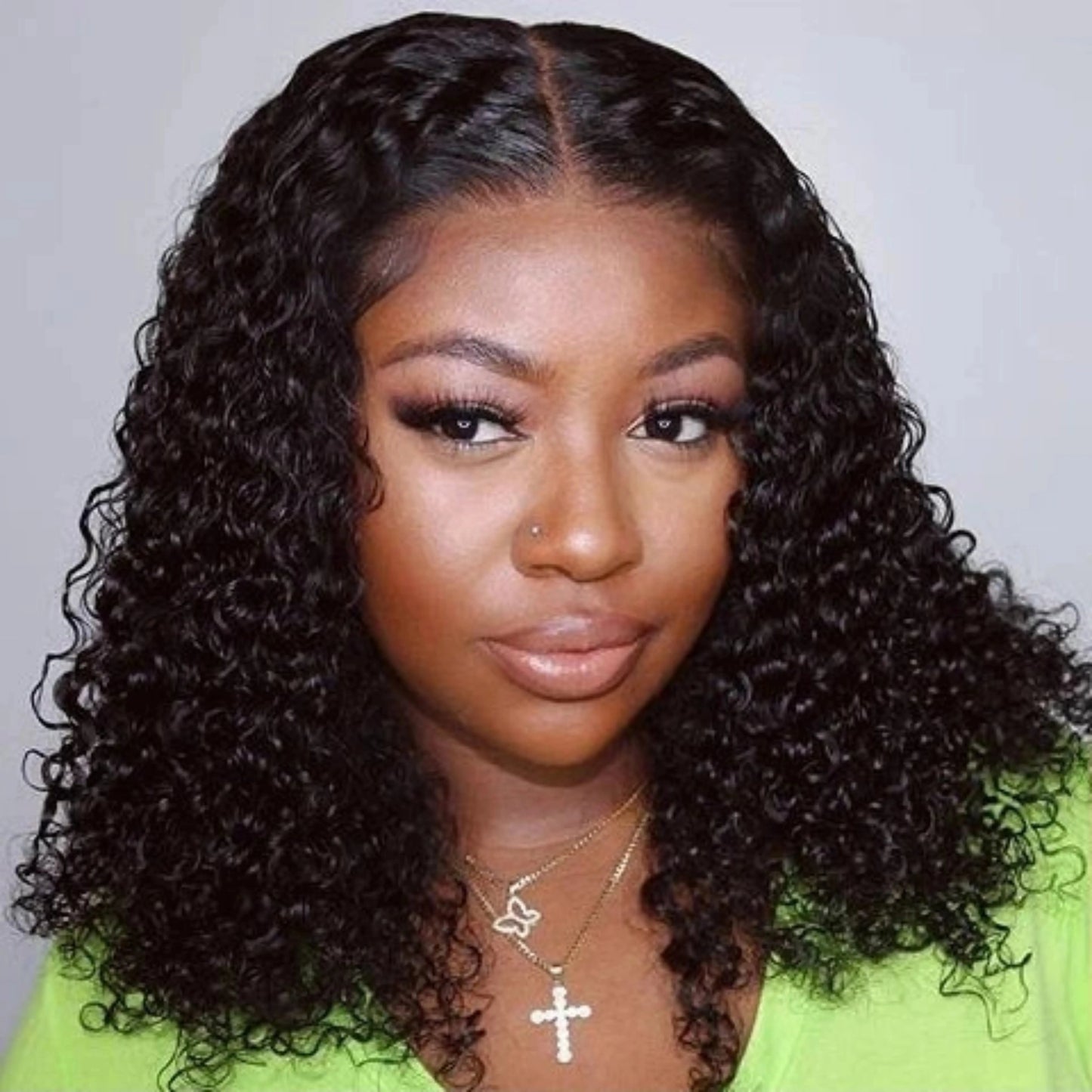 Wear and Go Glueless Short Curly Bob Wig | Deep Wave | 13x5x1 Lace Front | Brazilian Remy Hair