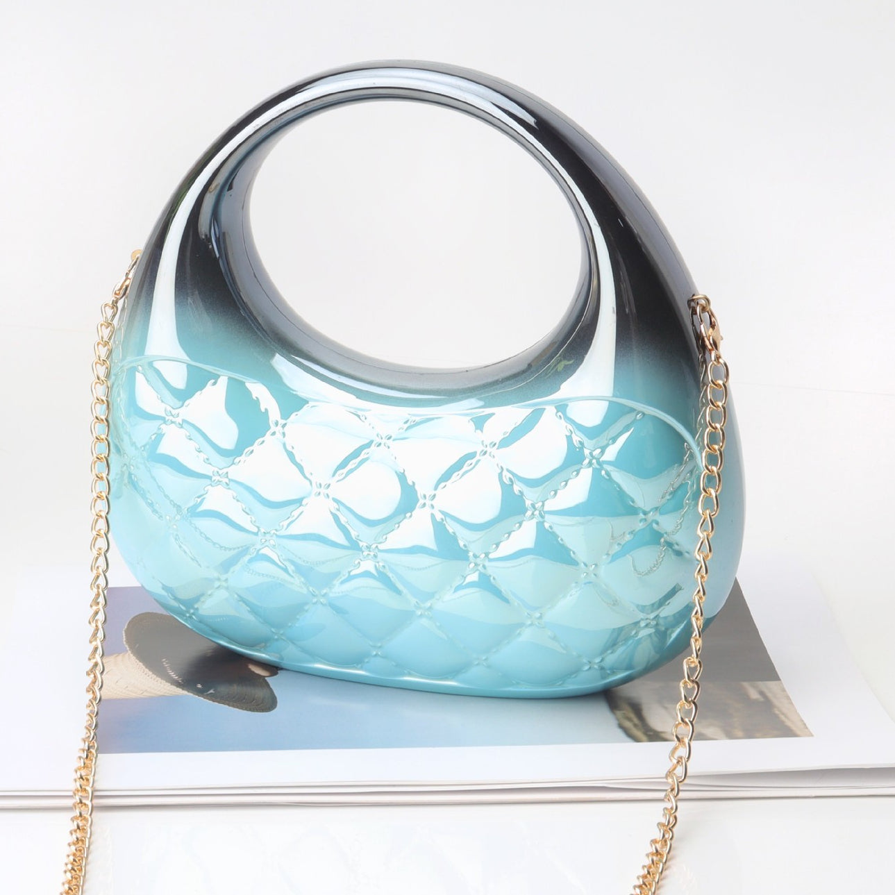 Shell Glossy Acrylic Bag, Shinny Dinner Colorful Bag Evening Clutch Purse Casual, Clutch Purse Party, Prom Bag, Party Purse, Prom Bags Clutch,