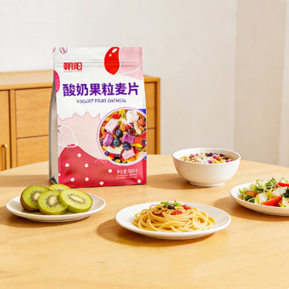 Oatmeal Nutritious Breakfast Ready-to-eat Meal Replacement Yogurt With Fruit Pieces Baked Cereal Oats