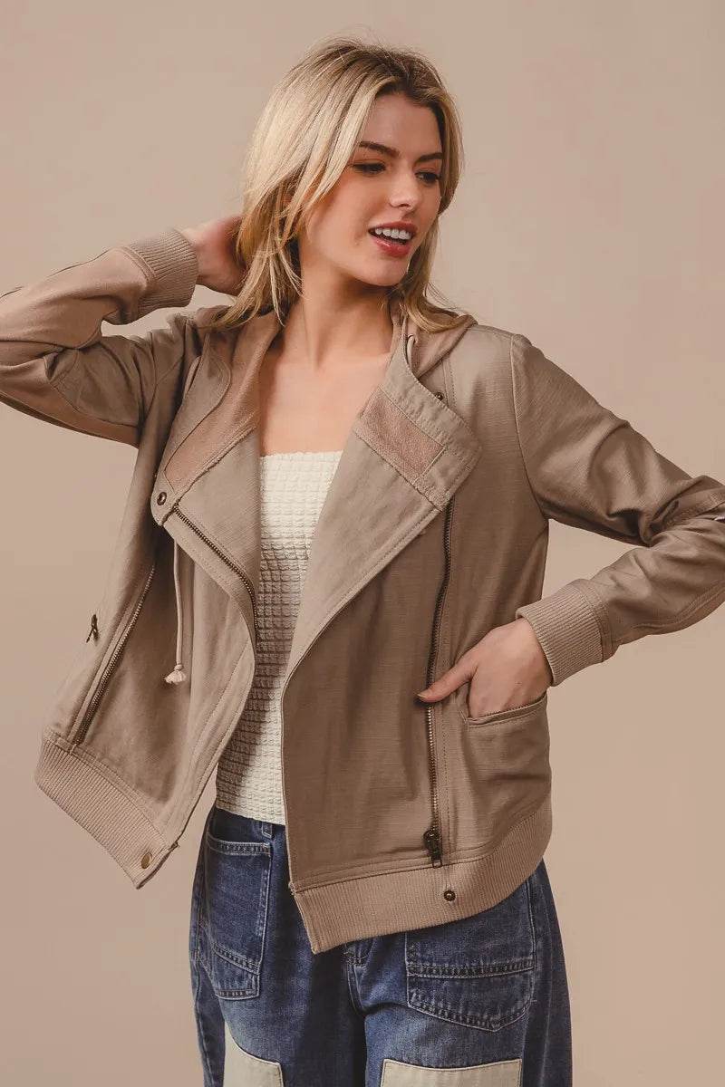 BiBi Textured Woven Rider Jacket