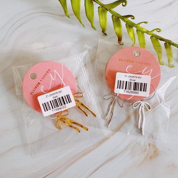 Stylist Bow Drop Earrings