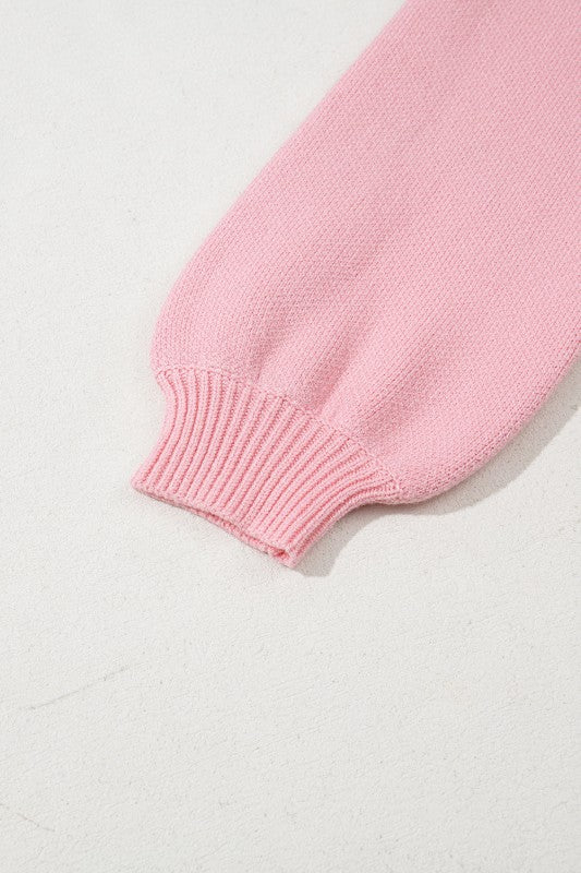 Bow Valentine Long Sleeve Crewneck Sweater