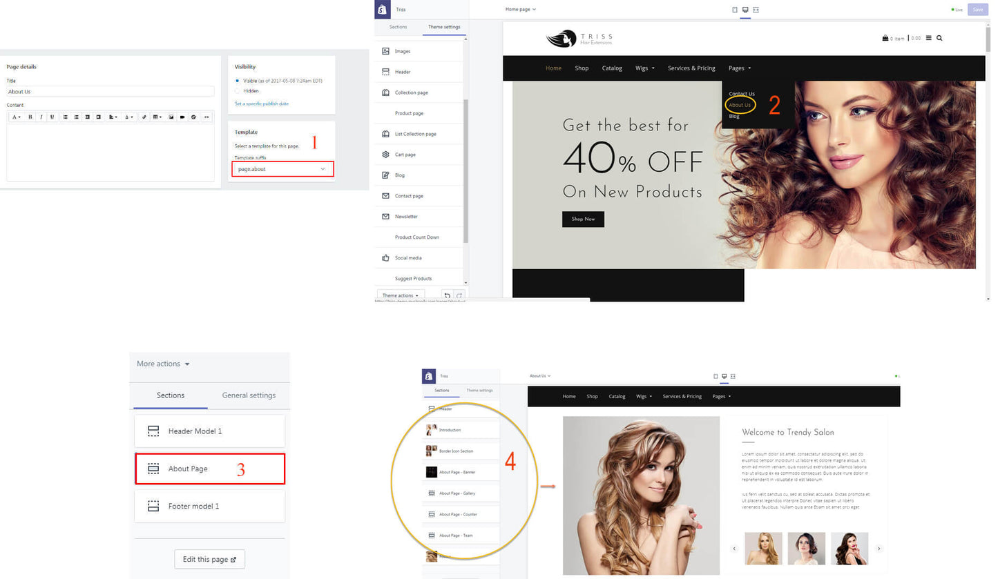 Shopify Theme - Triss Salon Barber