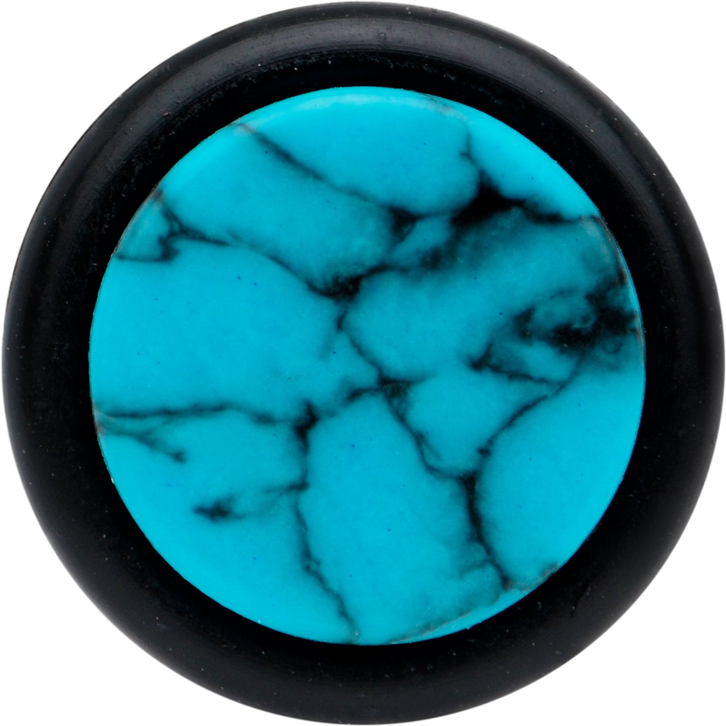 Aqua Faux Marble Cheater Plug Set
