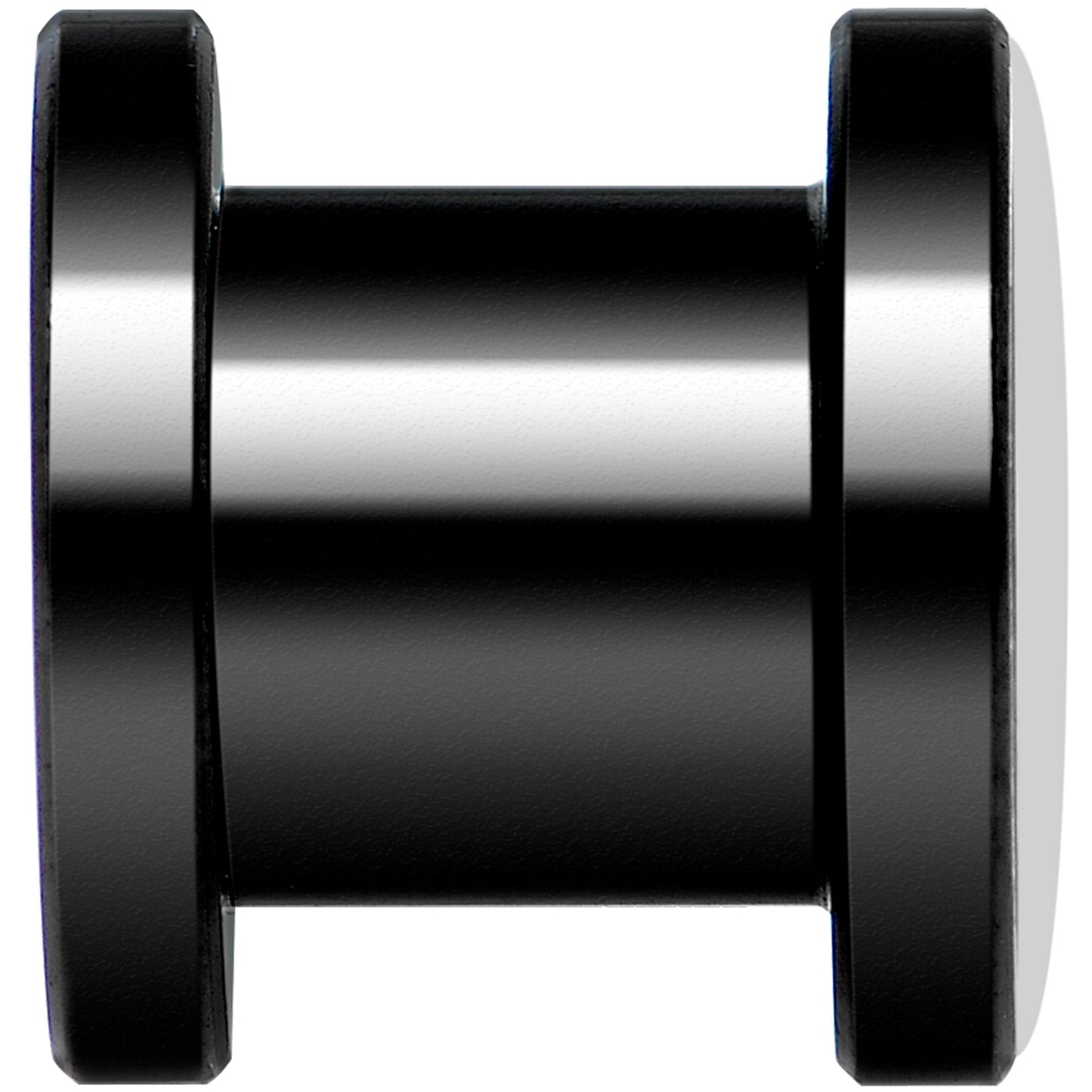 Katrina Sugar Skull Rose Flower Black Anodized Screw Fit Plug Set 0G