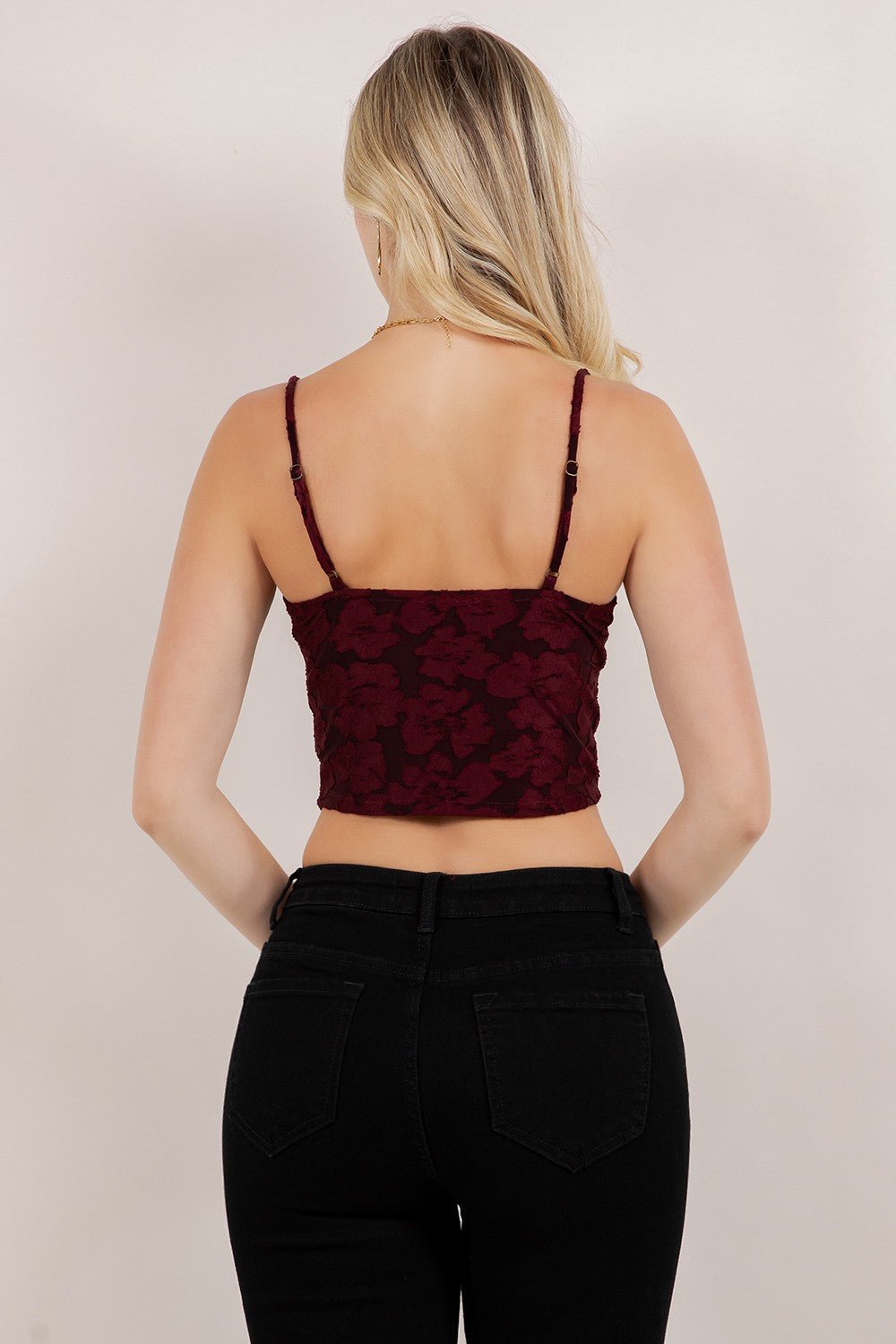 Amour Textured Knit Corset Crop Top – Romantic Sculpted Fit