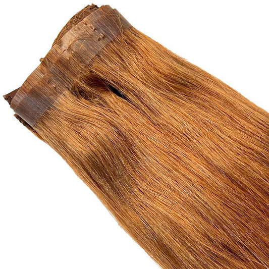 Auburn Seamless Clip-In 100% Human Hair Extensions