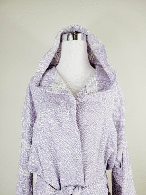 Unisex Robe, Beach or spa Robe with pockets - Lila