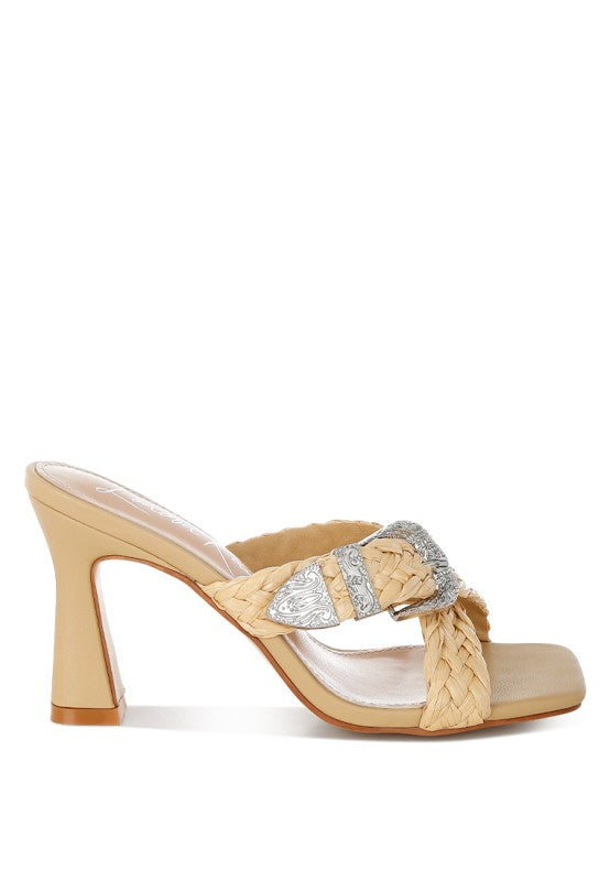 Nimaya Braided Criss-Cross Strap Sandals