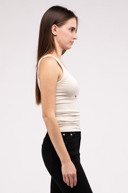 Front & Back 2-Way V-Neck Seamless Tank