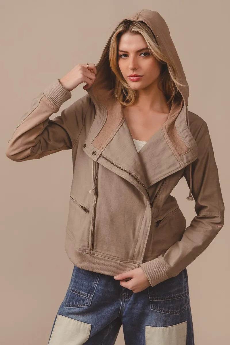 BiBi Textured Woven Rider Jacket