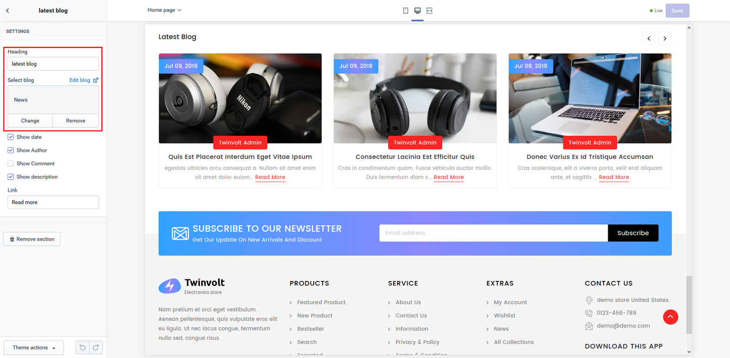 Shopify Theme - TwinVolt Electronic