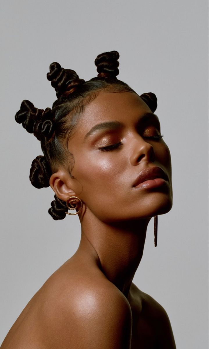 HD Transparent Lace Front Bantu Knots Wig | Synthetic | Full Lace | With Baby Hair | For Black Women