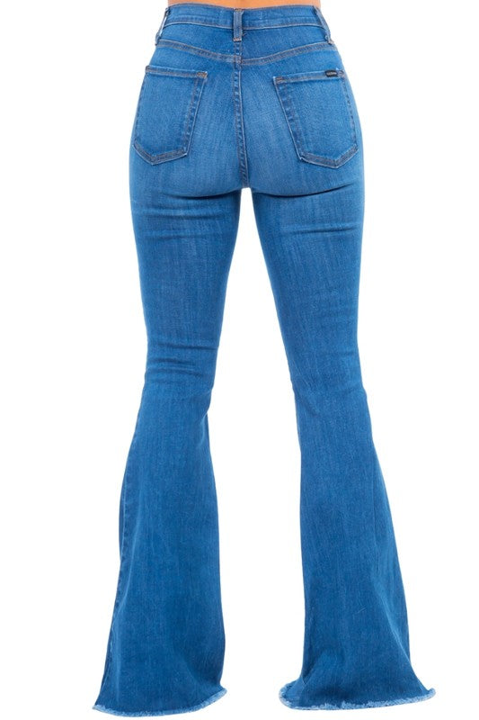 Bell Bottom Jean in Medium Blue