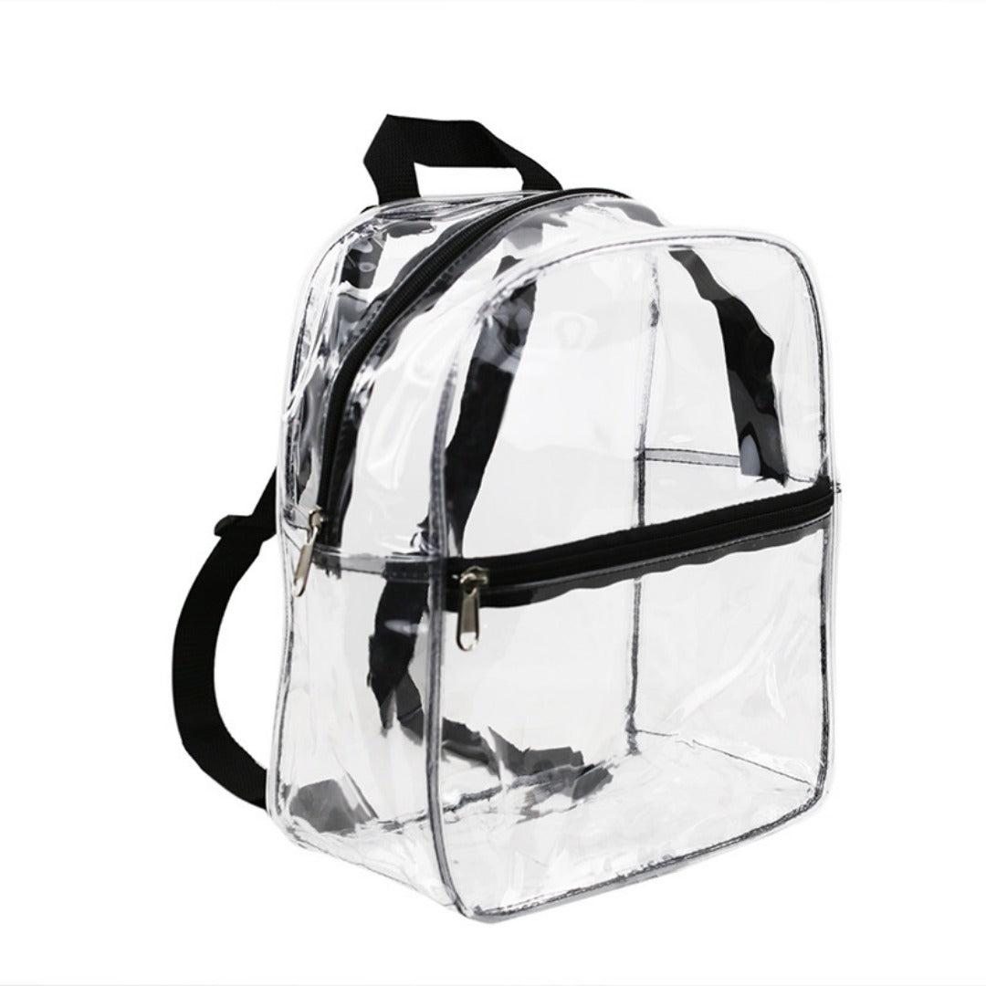 Small Transparent Backpack – Colored PVC Transparent Schoolbag, Security-Free Children's Transparent Bag