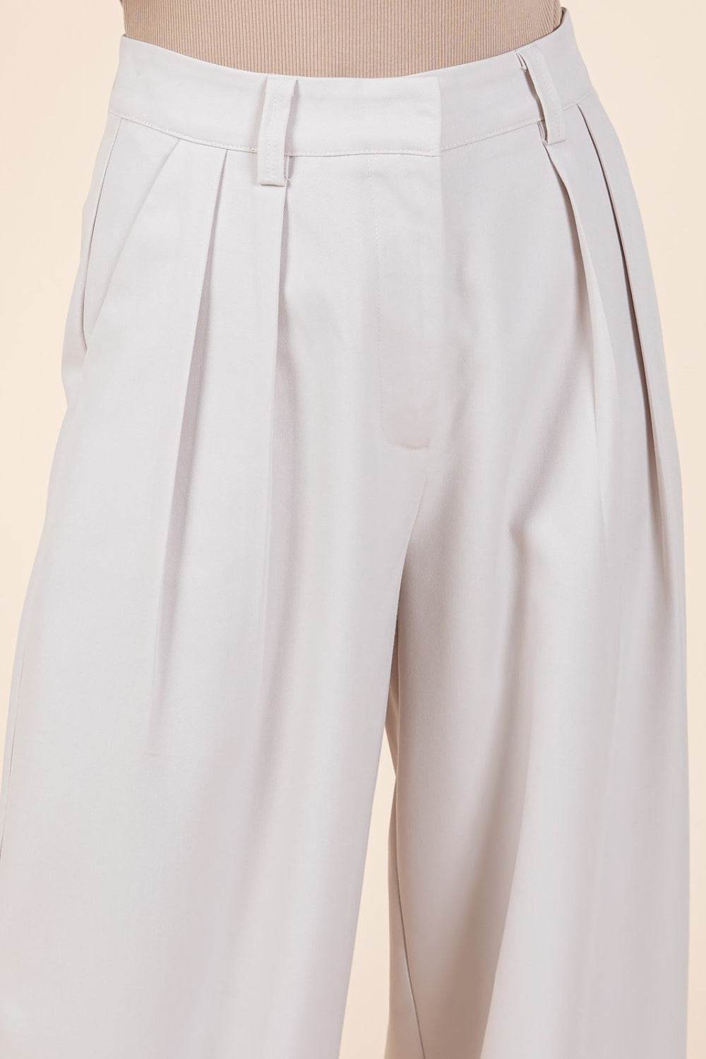 Mittoshop Pintuck Detail High Rise Pants