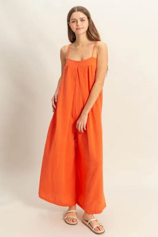 HYFVE Double Gauze Super Flowy Cami Jumpsuit