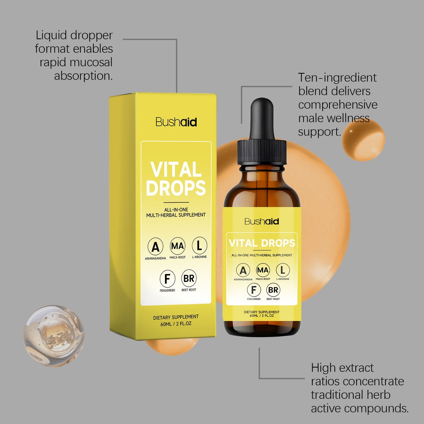 Mens Vitality Support Drops