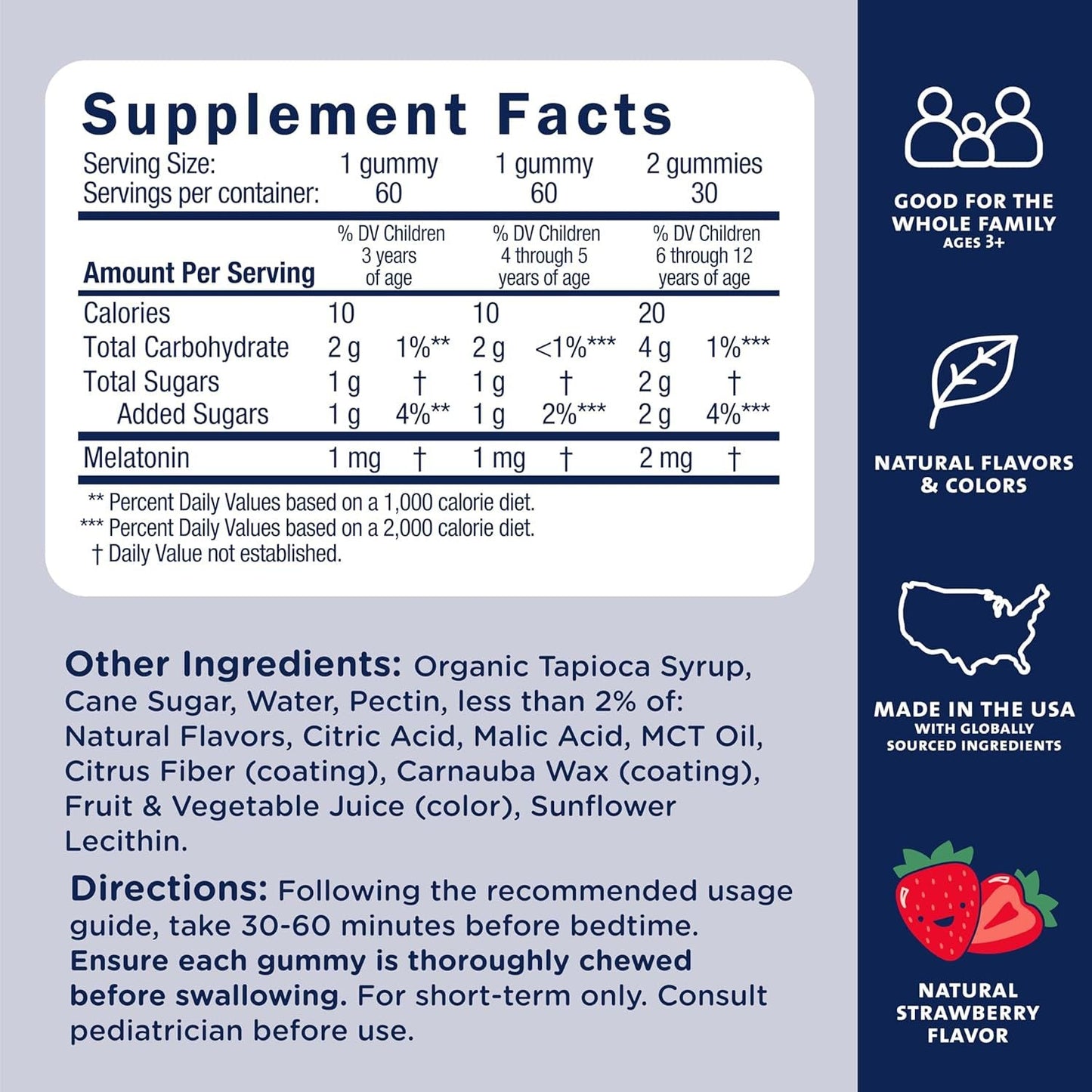 Childrens Melatonin Gummies Strawberry Flavor Functional Gummies