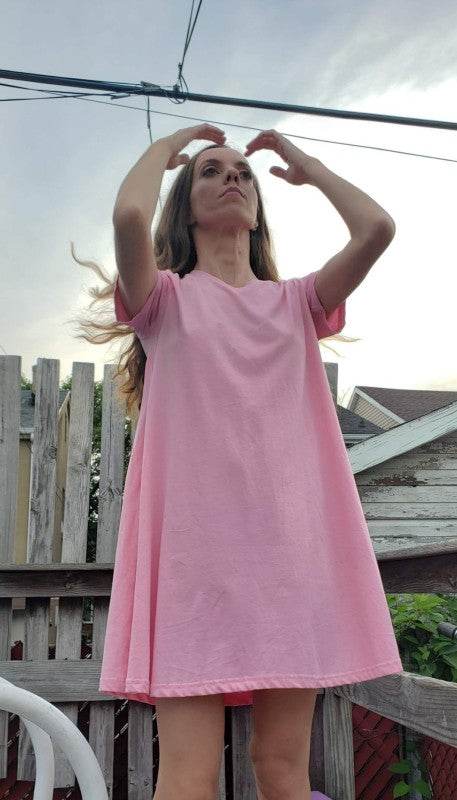 Jersey Dress white with Pockets