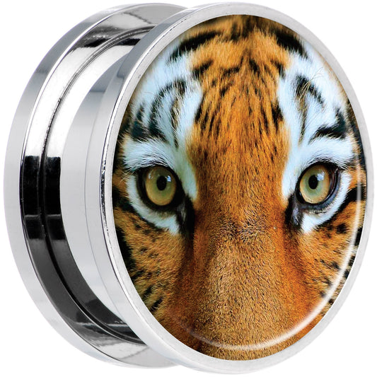 Full Color Tiger Eyes Steel Screw Fit Plug Set 20mm