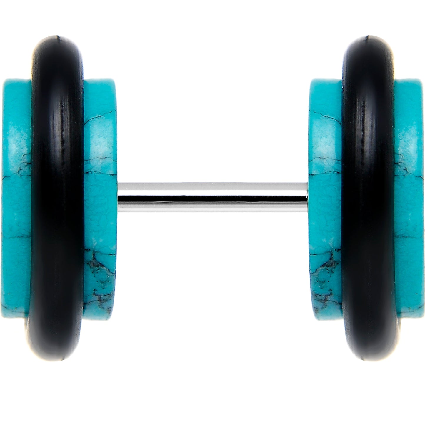 Aqua Faux Marble Cheater Plug Set