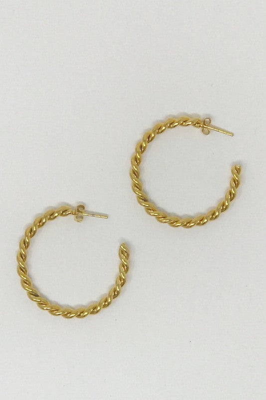 Twisted Sister Hoop Earrings