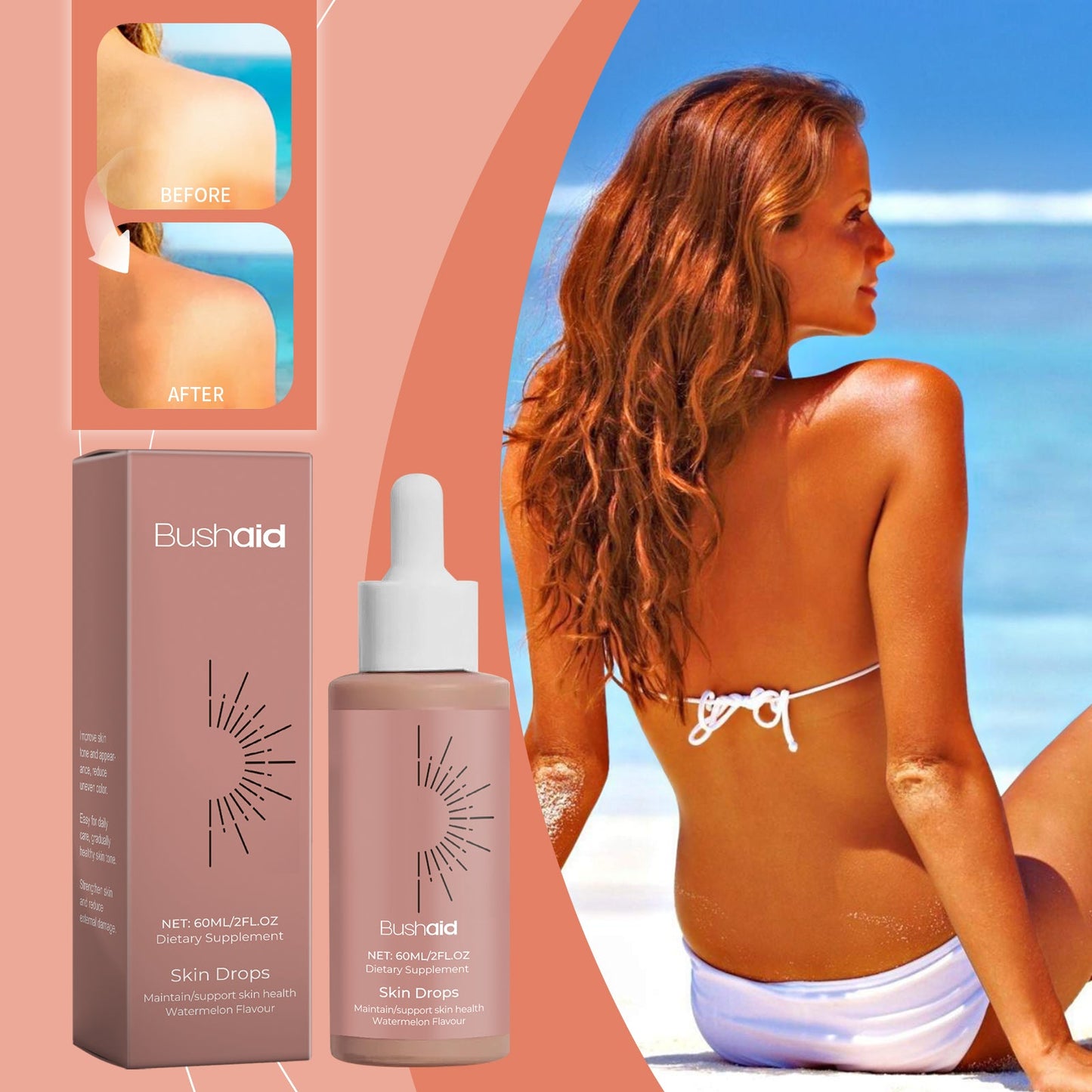 Natural Sunless Tanning Drops Oral