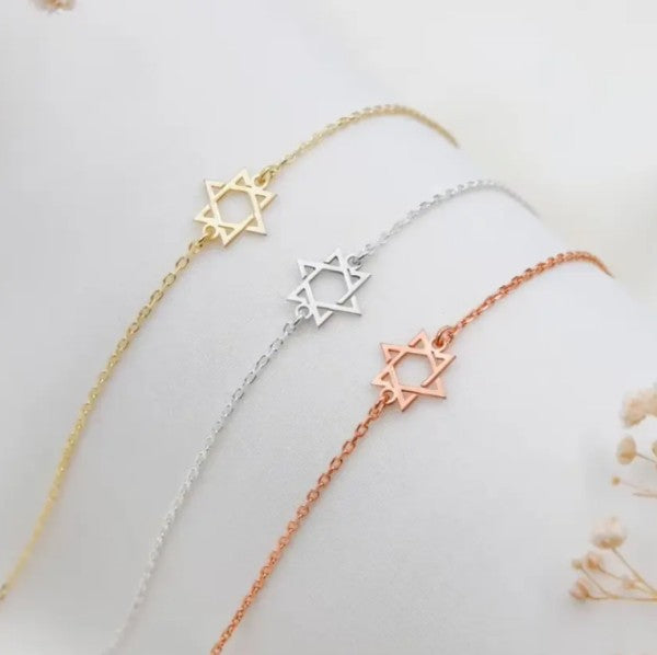 Minimalist Star of David Bracelet