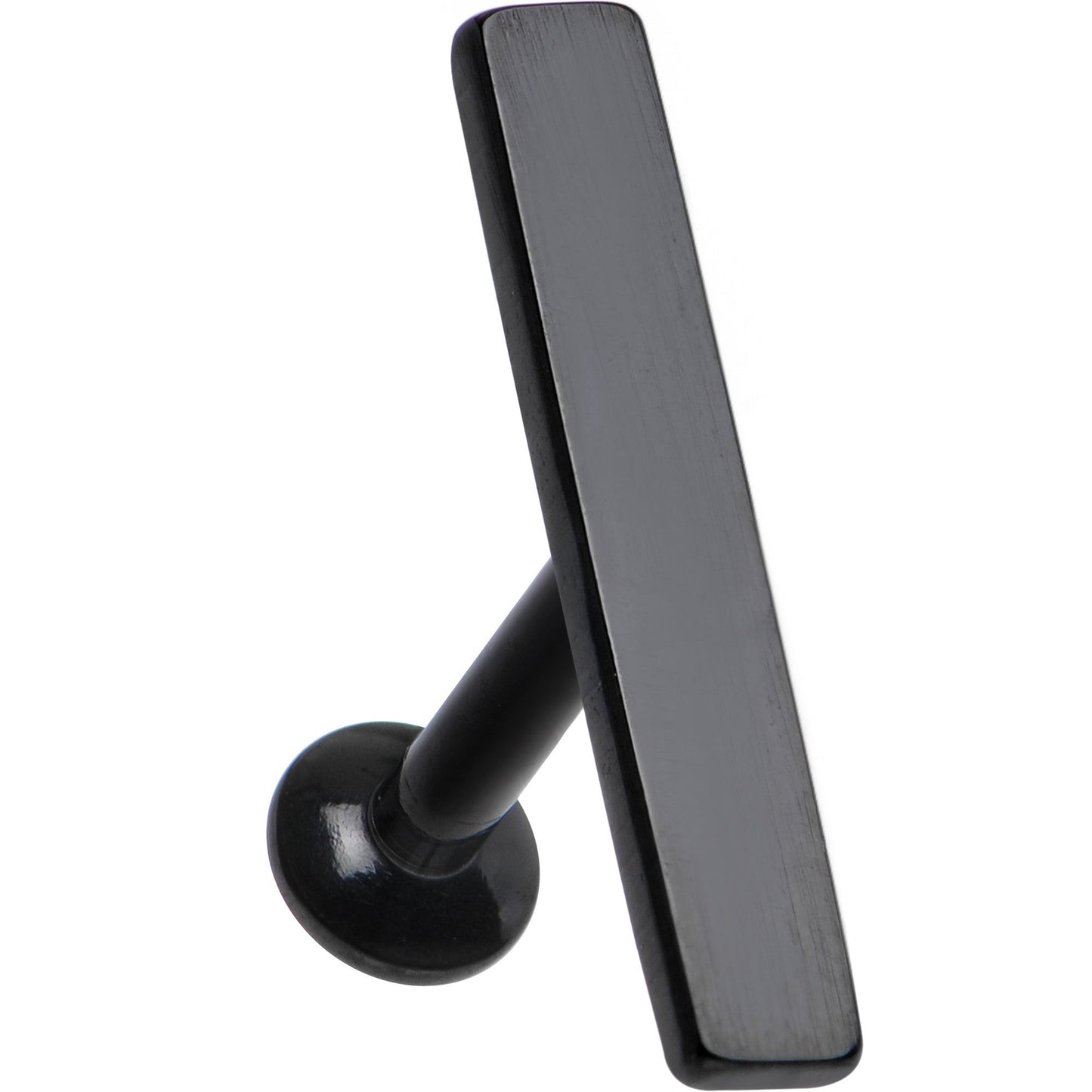 1/4 12mm Black IP Rectangle Internal Thread Daith Cartilage Tragus