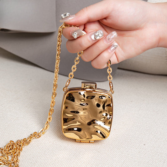 Acrylic Box Bag Summer Lady, Mini Lipstick Air Cushion Storage Bag, Mini Metallic Little Purse, Clutch Purse