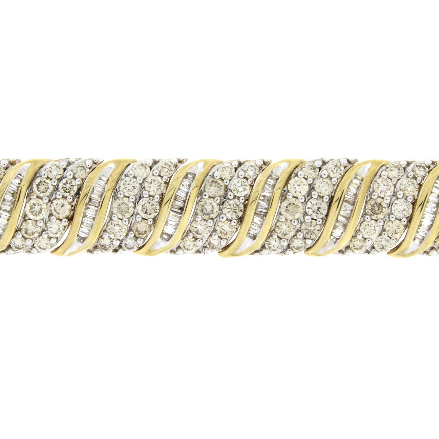10.00ct Diamond Tennis Bracelet 10KT Yellow Gold