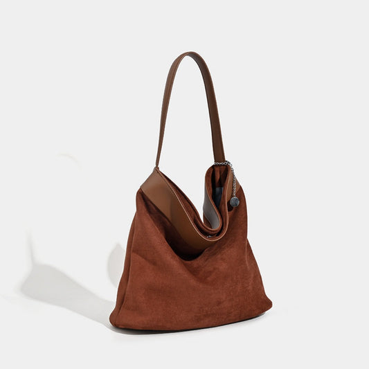 Design suede bucket bag, suede hobo bag for women, vintage minimalist tote hobo bag for women