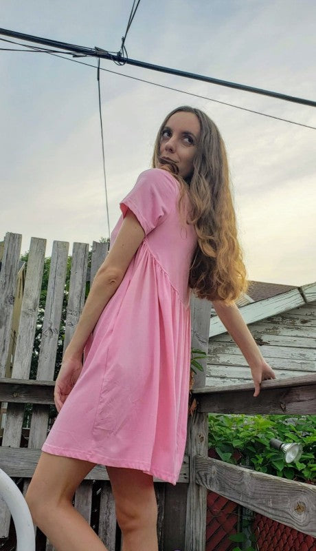 Jersey Dress white with Pockets